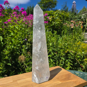 Bergkristall, Quarz, Obelisk geschliffen - 33x9x6 cm - Nr 100