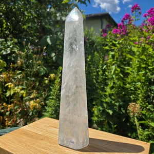 Bergkristall, Quarz, Obelisk geschliffen - 33x9x6 cm - Nr 100
