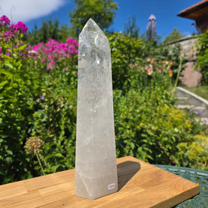 Bergkristall, Quarz, Obelisk geschliffen - 31x8x5 cm - Nr 104
