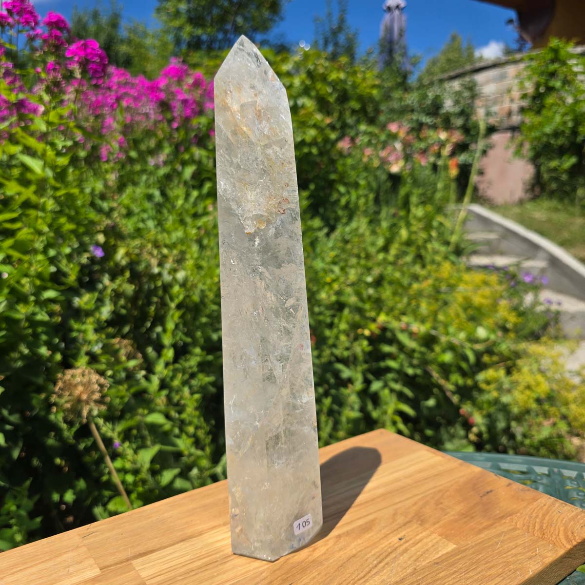 Bergkristall, Quarz, Obelisk geschliffen - 29x6x4 cm - Nr 105