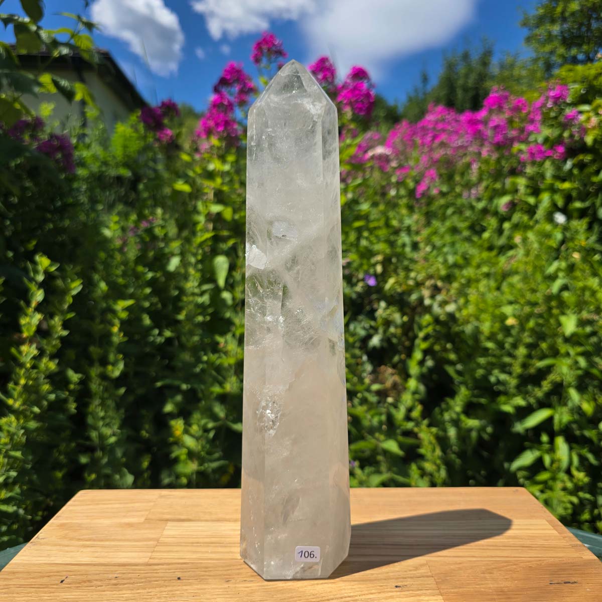 Bergkristall, Quarz, Obelisk geschliffen - 29x6x5 cm - Nr 106