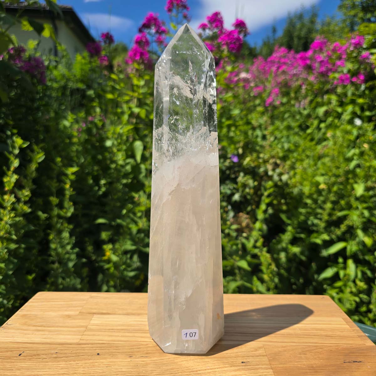 Bergkristall, Quarz, Obelisk geschliffen - 27x7x5 cm - Nr 107