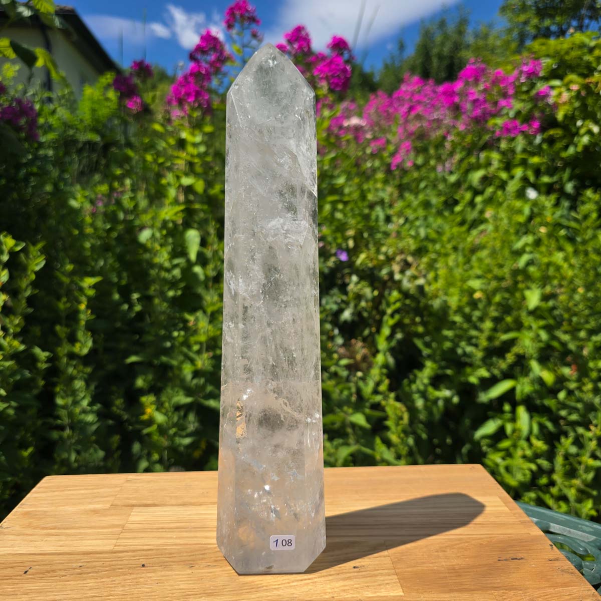 Bergkristall, Quarz, Obelisk geschliffen - 29x6x5 cm - Nr 108