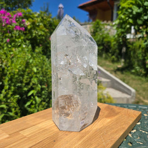 Bergkristall, Quarz, Obelisk geschliffen - 23x12x7 cm - Nr 110