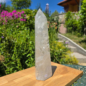 Bergkristall, Quarz, Obelisk geschliffen - 26x7x5 cm - Nr 111