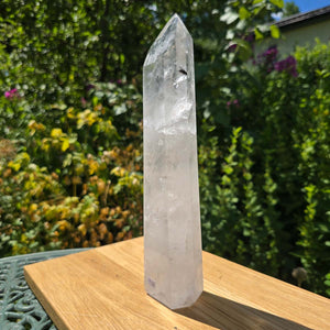 Bergkristall, Quarz, Obelisk geschliffen - 26x6x4 cm - Nr 112