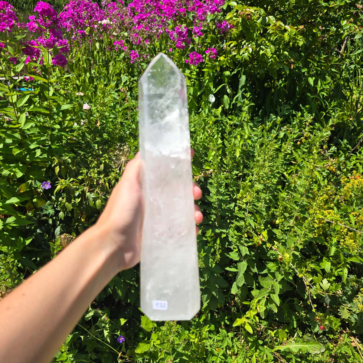 Bergkristall, Quarz, Obelisk geschliffen - 26x6x4 cm - Nr 112