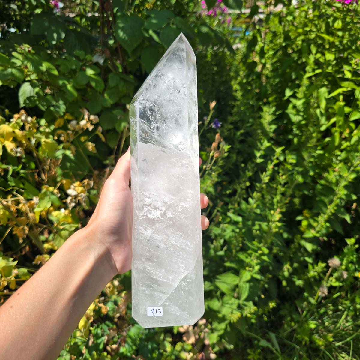 Bergkristall, Quarz, Obelisk geschliffen - 28x7x4 cm - Nr 113