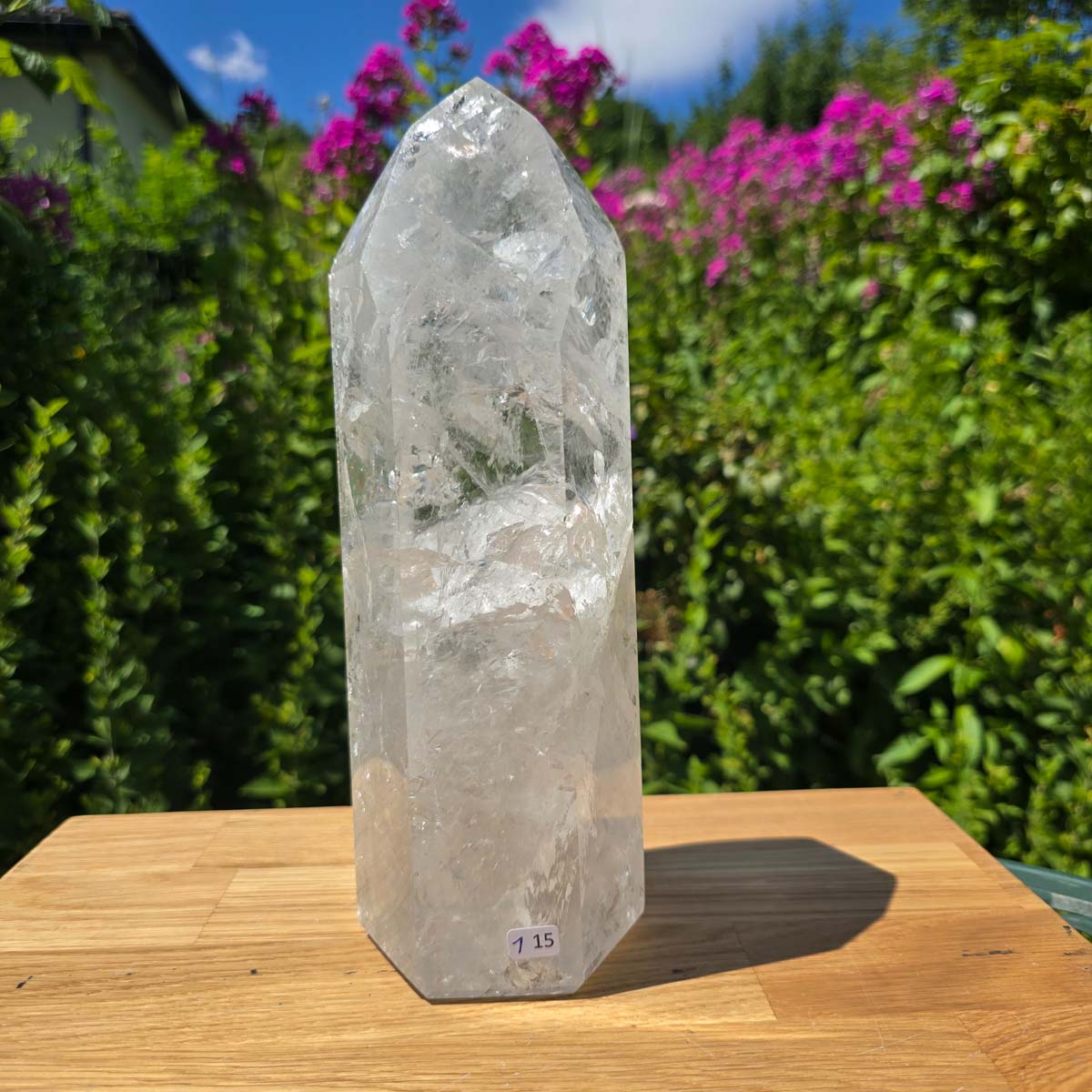 Bergkristall, Quarz, Obelisk geschliffen - 25x8x8 cm - Nr 115