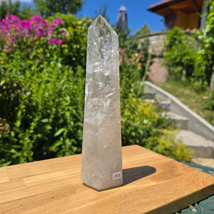 Bergkristall, Quarz, Obelisk geschliffen - 23x6x5 cm - Nr 118