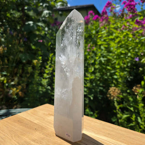 Bergkristall, Quarz, Obelisk geschliffen - 24x8x5 cm - Nr 120