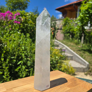 Bergkristall, Quarz, Obelisk geschliffen - 27x6x4 cm - Nr 122