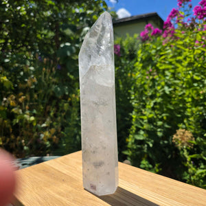 Bergkristall, Quarz, Obelisk geschliffen - 27x6x4 cm - Nr 122