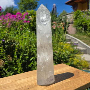 Bergkristall, Quarz, Obelisk geschliffen - 26x7x5 cm - Nr 125