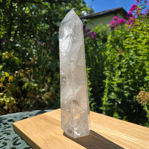 Bergkristall, Quarz, Obelisk geschliffen - 26x7x5 cm - Nr 125