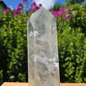Bergkristall, Quarz, Obelisk geschliffen - 26x9x7 cm - Nr 126