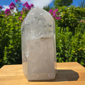 Bergkristall, Quarz, Obelisk geschliffen - 23x12x8 cm - Nr 127