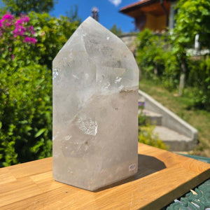 Bergkristall, Quarz, Obelisk geschliffen - 23x12x8 cm - Nr 127