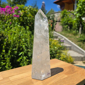 Bergkristall, Quarz, Obelisk geschliffen - 22x7x6 cm - Nr 130