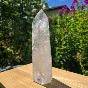 Bergkristall, Quarz, Obelisk geschliffen - 22x7x6 cm - Nr 130