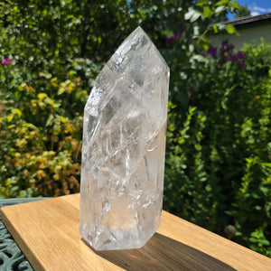 Bergkristall, Quarz, Obelisk geschliffen - 25x9x8 cm - Nr 131