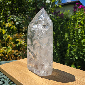 Bergkristall, Quarz, Obelisk geschliffen - 22x11x6 cm - Nr 132