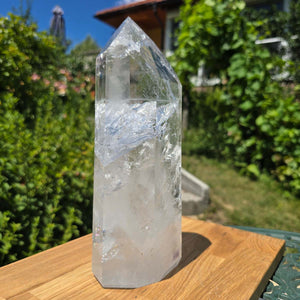 Bergkristall, Quarz, Obelisk geschliffen - 24x9x6 cm - Nr 133