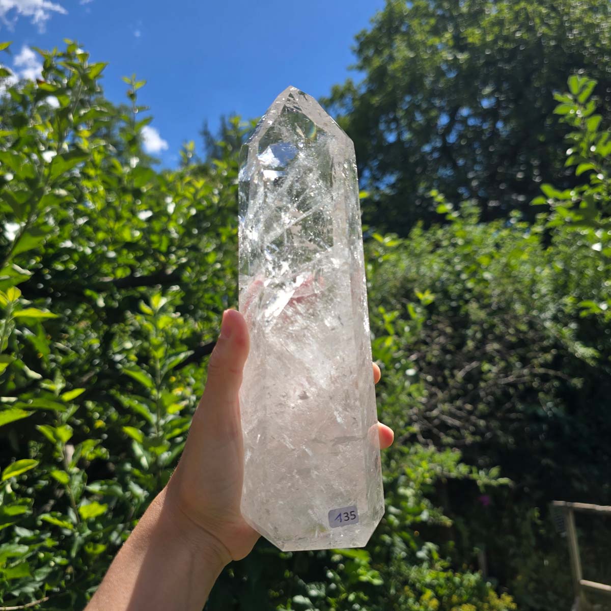 Bergkristall, Quarz, Obelisk geschliffen - 22x8x5 cm - Nr 135