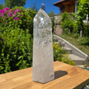 Bergkristall, Quarz, Obelisk geschliffen - 22x8x5 cm - Nr 135