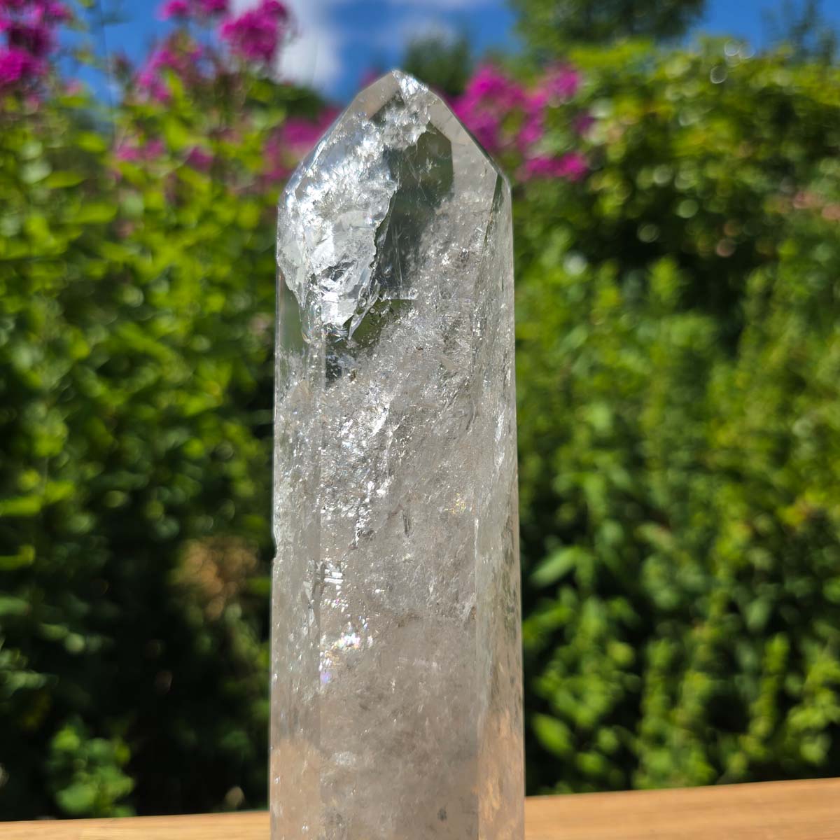 Bergkristall, Quarz, Obelisk geschliffen - 21x6x4 cm - Nr 136