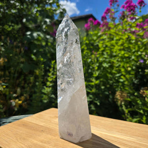 Bergkristall, Quarz, Obelisk geschliffen - 21x6x5 cm - Nr 137
