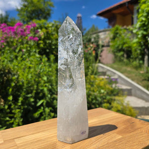 Bergkristall, Quarz, Obelisk geschliffen - 21x6x5 cm - Nr 137