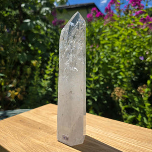 Bergkristall, Quarz, Obelisk geschliffen - 21x5x5 cm - Nr 138
