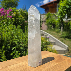Bergkristall, Quarz, Obelisk geschliffen - 23x6x4 cm - Nr 139