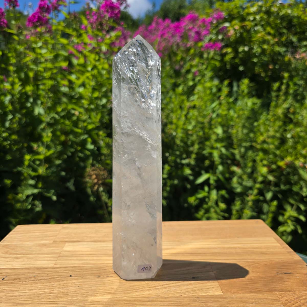 Bergkristall, Quarz, Obelisk geschliffen - 22x5x4 cm - Nr 142