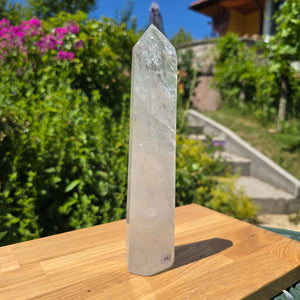 Bergkristall, Quarz, Obelisk geschliffen - 22x5x4 cm - Nr 142