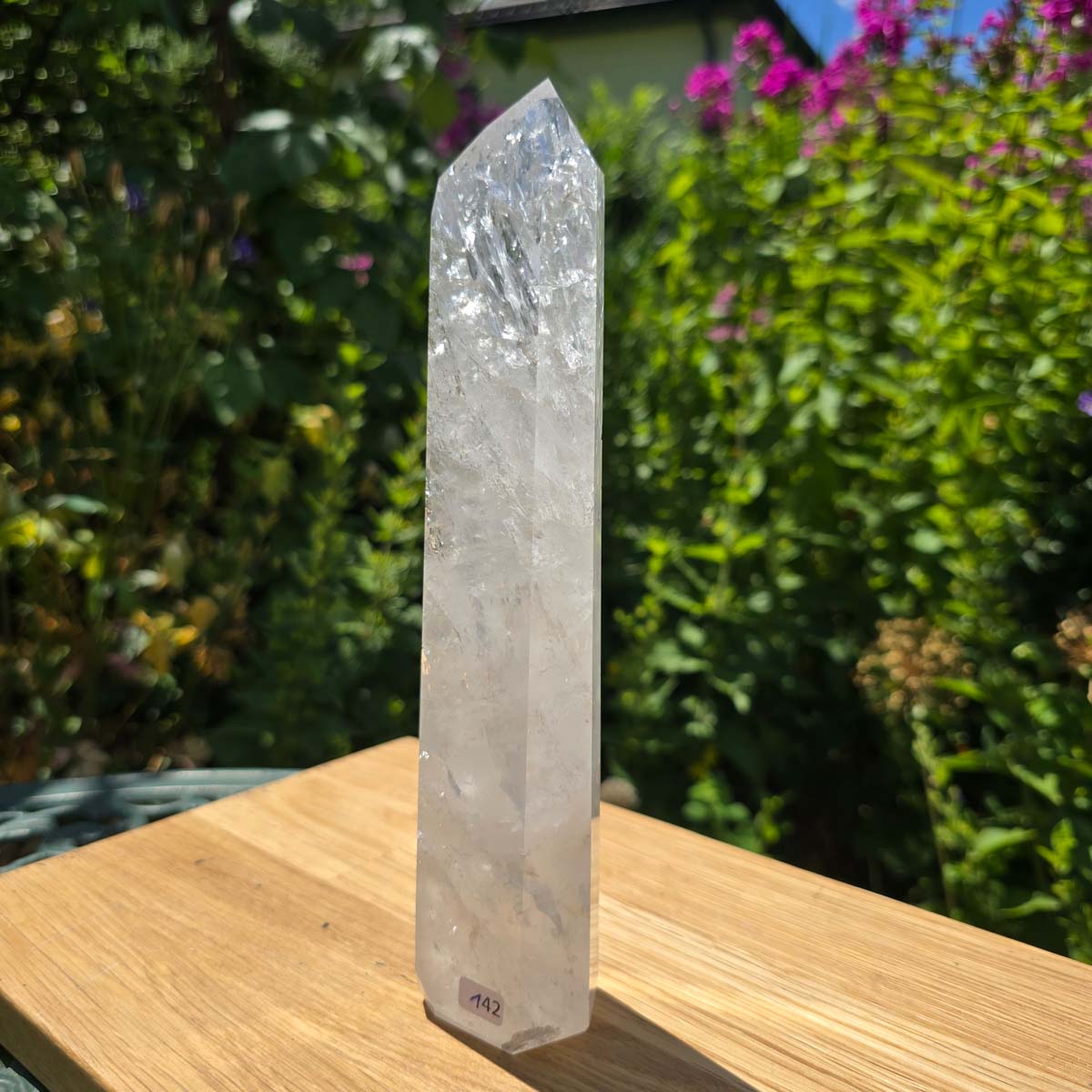 Bergkristall, Quarz, Obelisk geschliffen - 22x5x4 cm - Nr 142