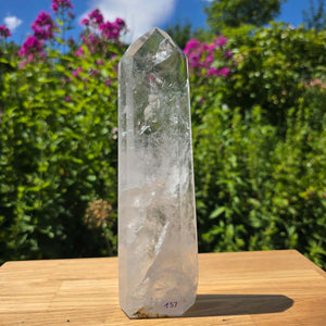 Bergkristall, Quarz, Obelisk geschliffen - 22x7x4 cm - Nr 157