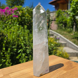 Bergkristall, Quarz, Obelisk geschliffen - 22x7x4 cm - Nr 157