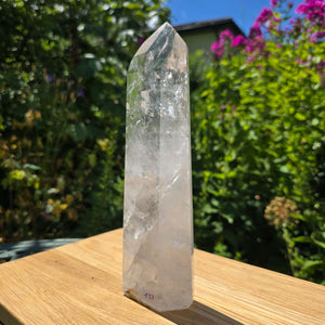 Bergkristall, Quarz, Obelisk geschliffen - 22x7x4 cm - Nr 157