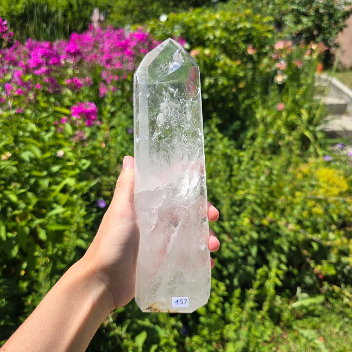 Bergkristall, Quarz, Obelisk geschliffen - 22x7x4 cm - Nr 157