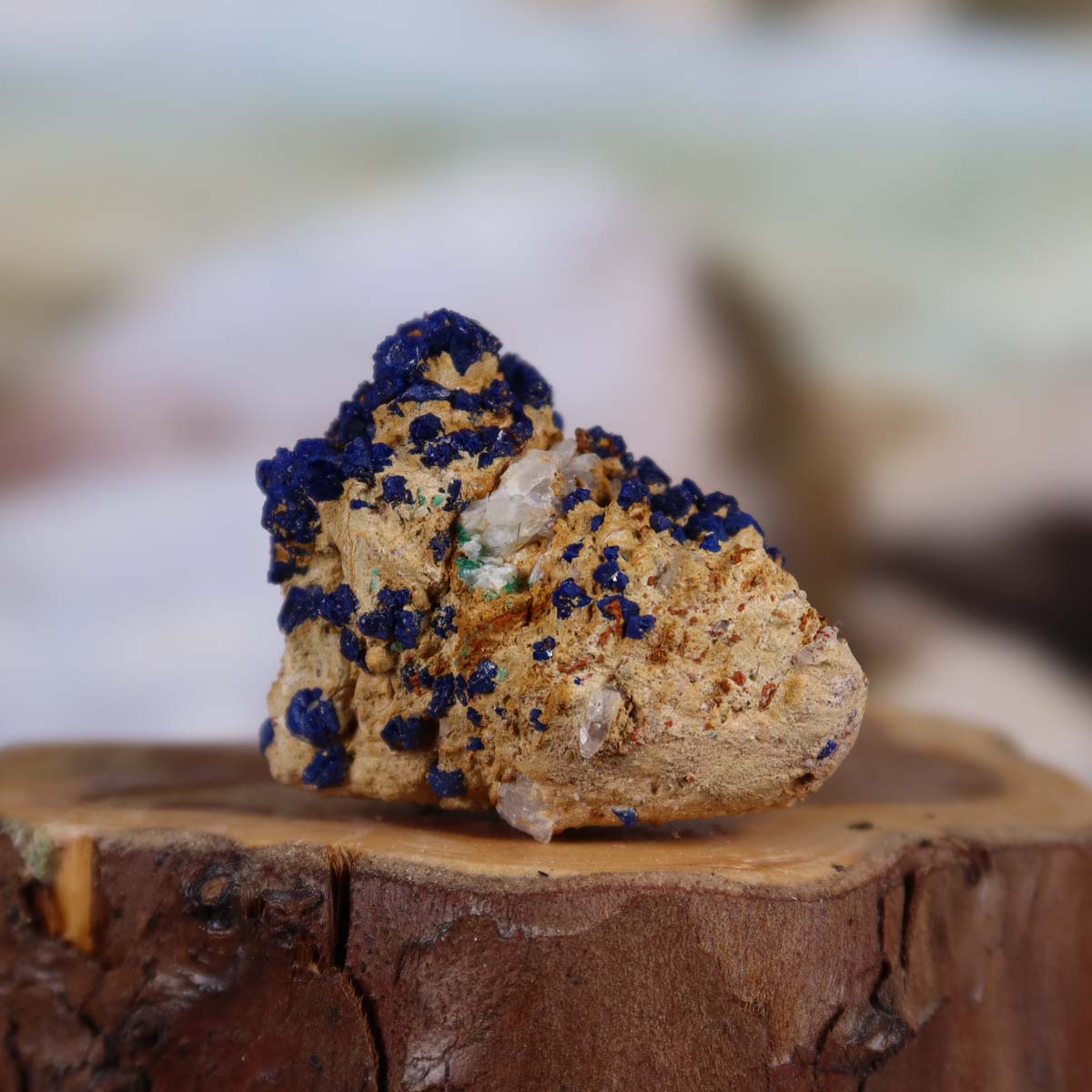 Azurit Malachit - natürlicher Rohstein - 4x3,5x3,5cm - Nr. 15