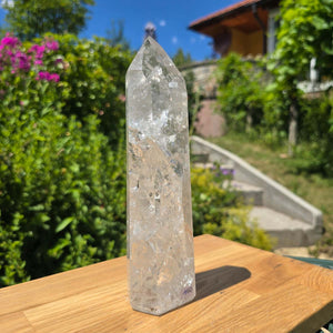 Bergkristall, Quarz, Obelisk geschliffen - 22x6x5 cm - Nr 160