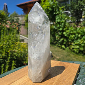 Bergkristall, Quarz, Obelisk geschliffen - 24x9x6 cm - Nr 184