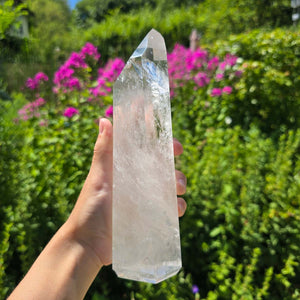 Bergkristall, Quarz, Obelisk geschliffen - 20x6x6 cm - Nr 185