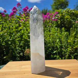 Bergkristall, Quarz, Obelisk geschliffen - 24x8x5 cm - Nr 186