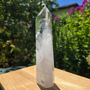 Bergkristall, Quarz, Obelisk geschliffen - 21x6x4 cm - Nr 187