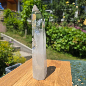 Bergkristall, Quarz, Obelisk geschliffen - 21x6x4 cm - Nr 187
