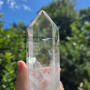Bergkristall, Quarz, Obelisk geschliffen - 21x6x4 cm - Nr 187