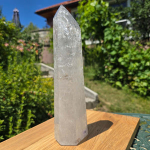 Bergkristall, Quarz, Obelisk geschliffen - 25x7x5 cm - Nr 188